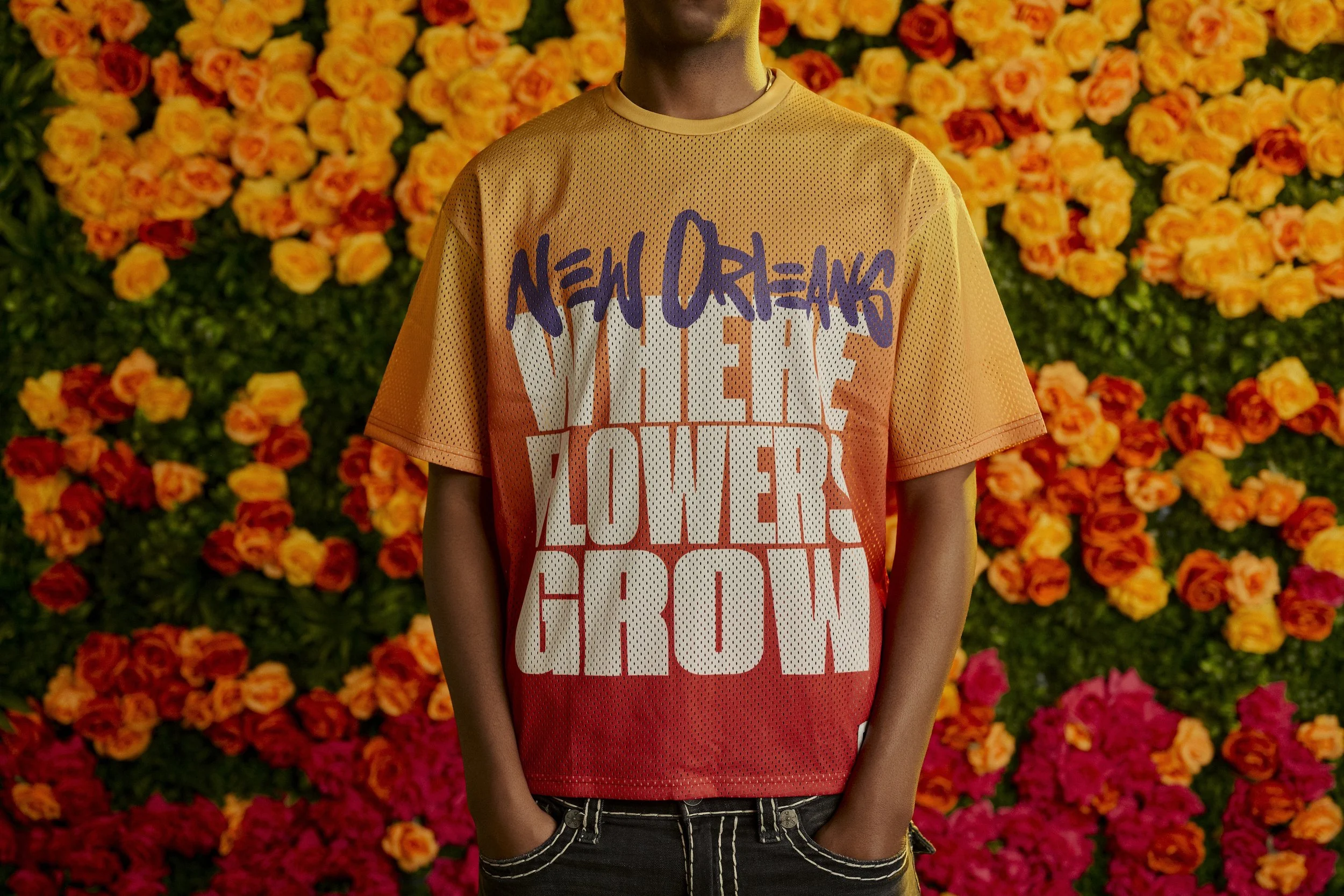 ABCD FLEURS のEVERYONE T-SHIRT 花柄シャツ Mサイズ White-Back_7566c4a8-263b-46eb-